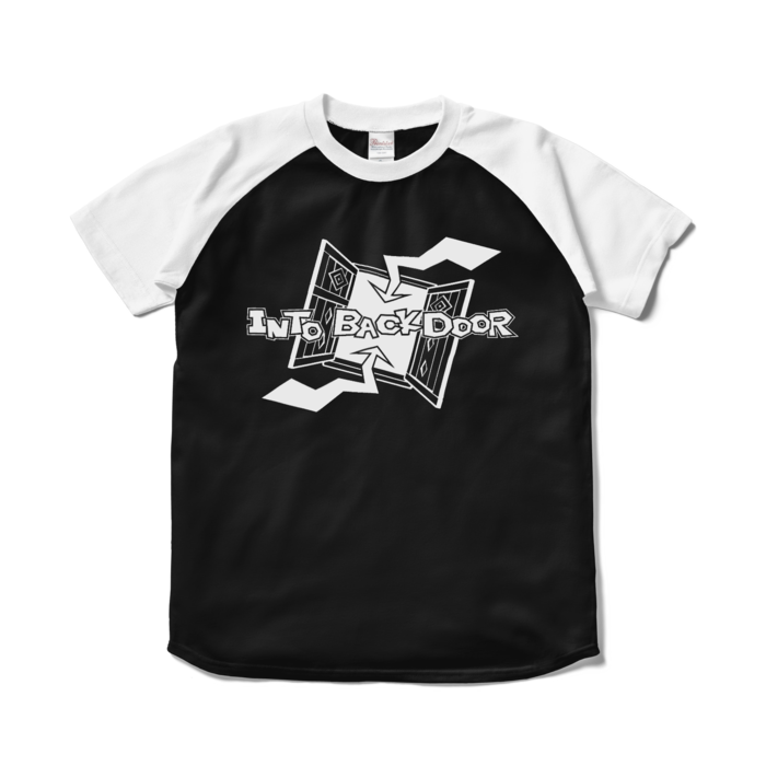 ラグランTシャツ - S - ブラック×ホワイト