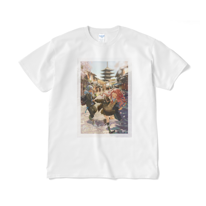 京都 前面(イラスト) - XL - ホワイト