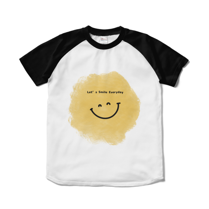 ラグランTシャツ - S - ホワイト×ブラック