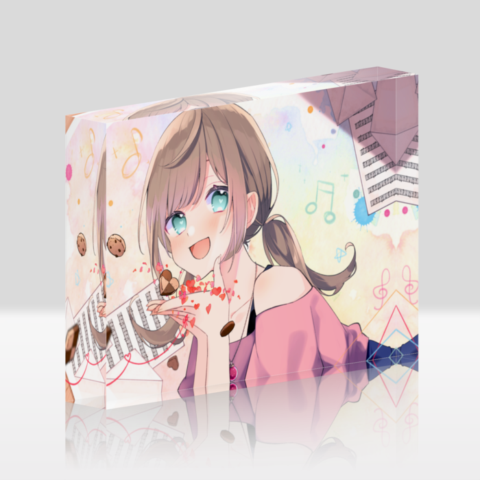 アクリルブロック ★ホワイト　148x100mm(2)