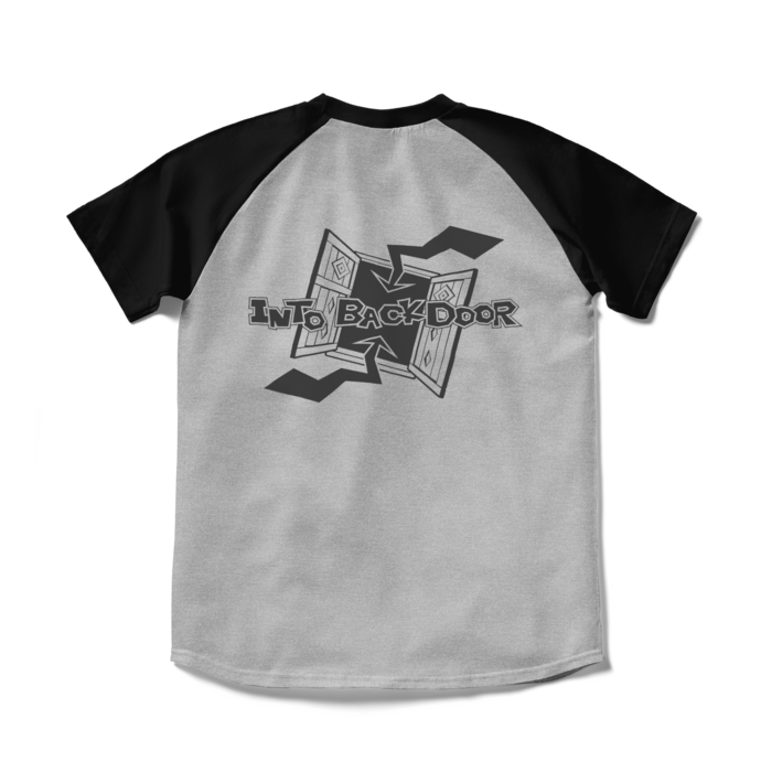 ラグランTシャツ - S - 杢グレー×ブラック
