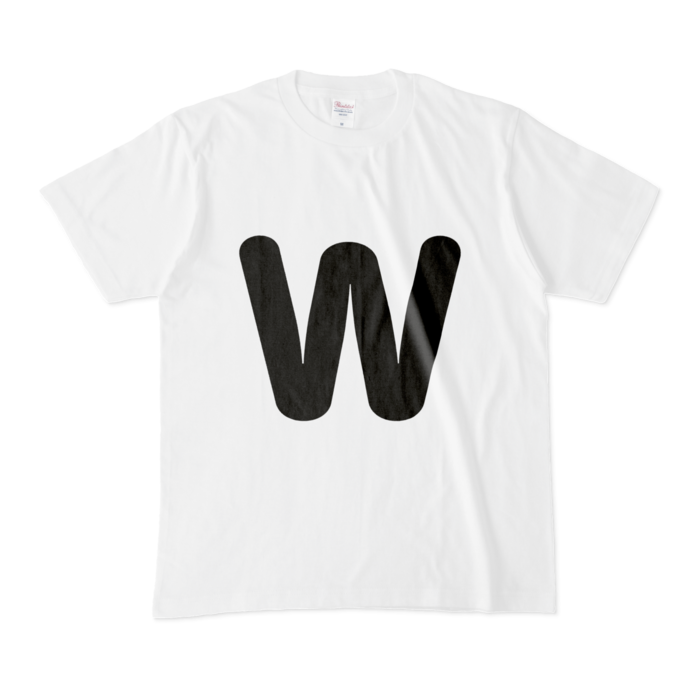 「W」(大文字)Tシャツ - M - 白
