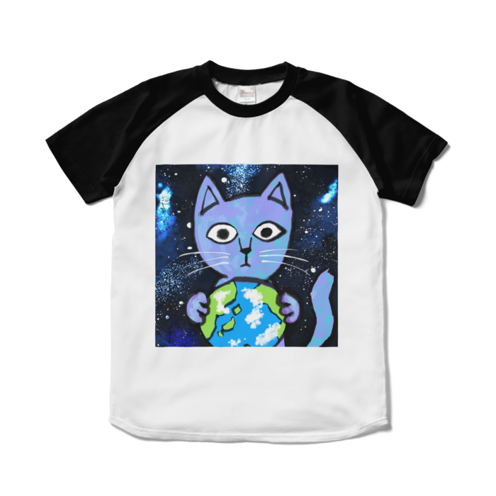 ラグランTシャツ - S - ホワイト×ブラック