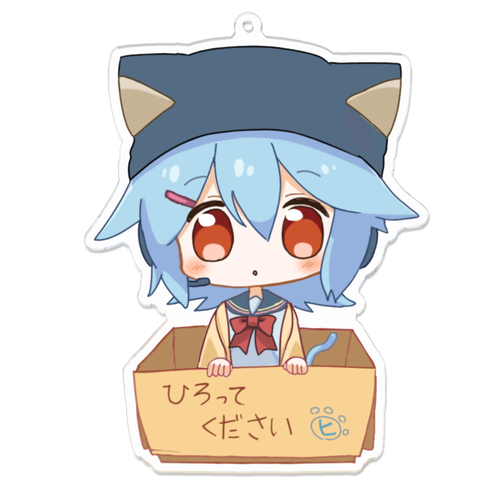 緩音ヒグ　箱入りアクリルキーホルダー - 100 x 100 (mm)