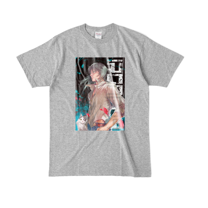 カラーTシャツ(濃色) - L - 杢グレー