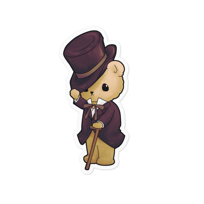 ステッカー - 100 x 100 (mm)　新聞風