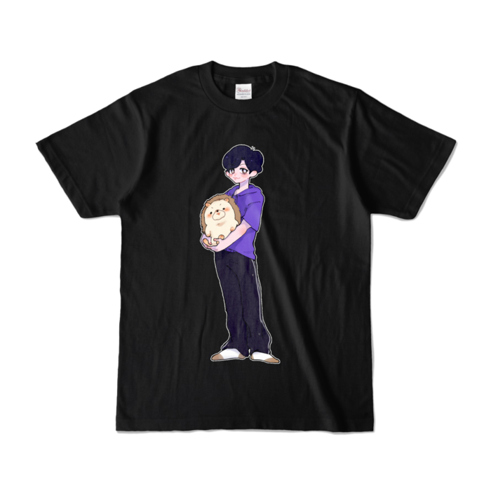 カラーTシャツ - S - ブラック (濃色)(正面プリント)