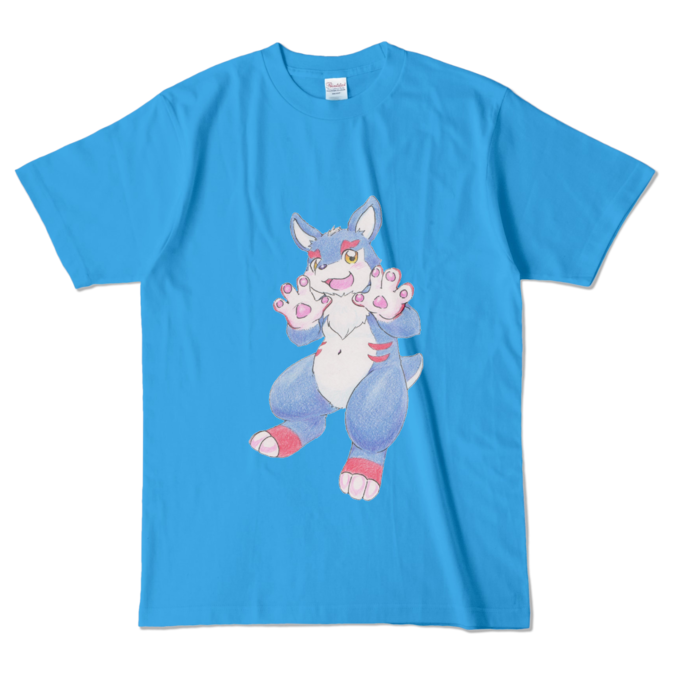 (文字なし)カラーTシャツ - L - ターコイズ (濃色)