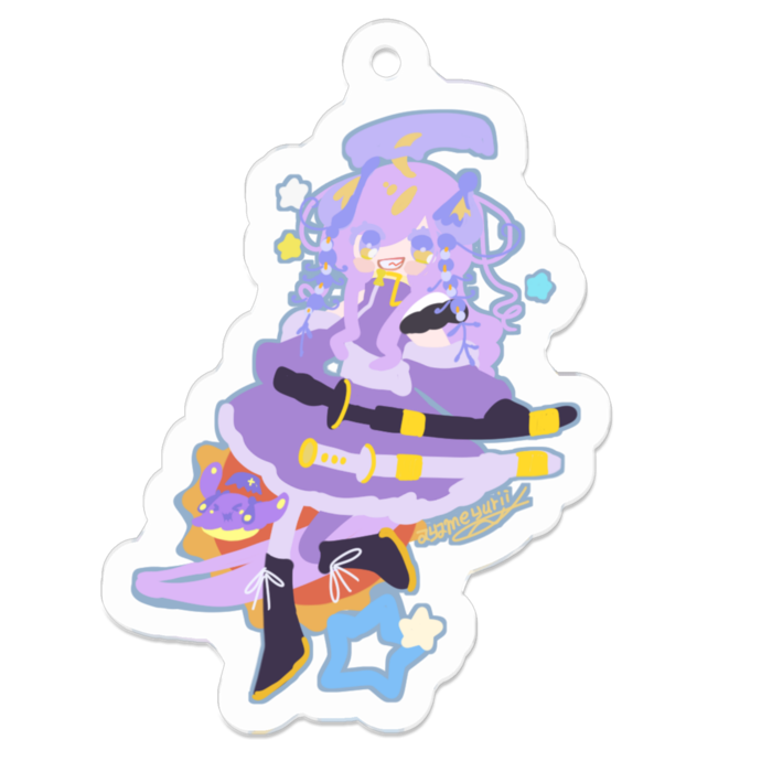 どーだん家族アクリルキーホルダーヤメ - 50 x 50 (mm)