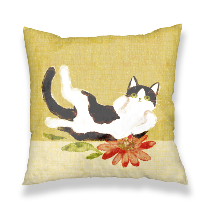 クッションカバー黄 - 450x450(mm)