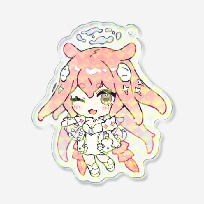 ホログラムアクリルキーホルダー - 70 × 70mm