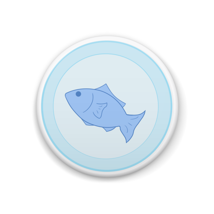 さかな(通常) 缶バッジ - 44mm