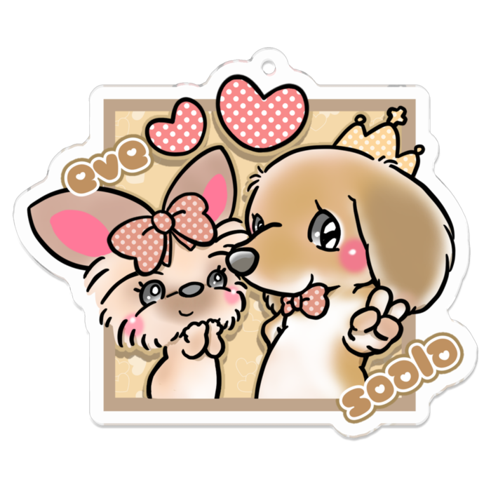 アクリルキーホルダー（コーティング） - 70 x 70 (mm)