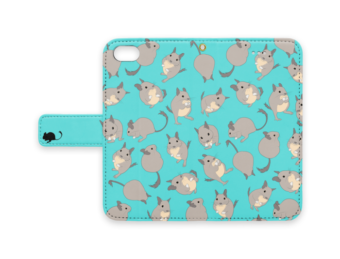 手帳型iPhoneケース - iPhone7 - ターコイズ