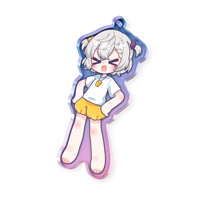 オーロラアクリルキーホルダー - 70 × 70mm