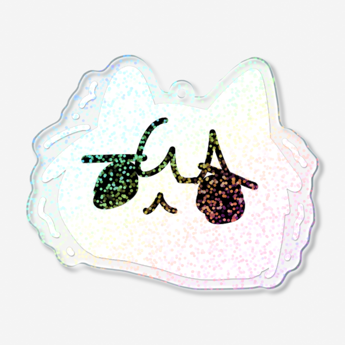 ホログラムアクリルキーホルダー - 70 × 70mm
