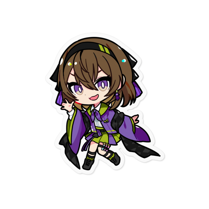 風切カチューシャverステッカー - 100 x 100 (mm)