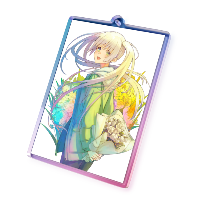 オーロラアクリルキーホルダー - 70 × 70mm