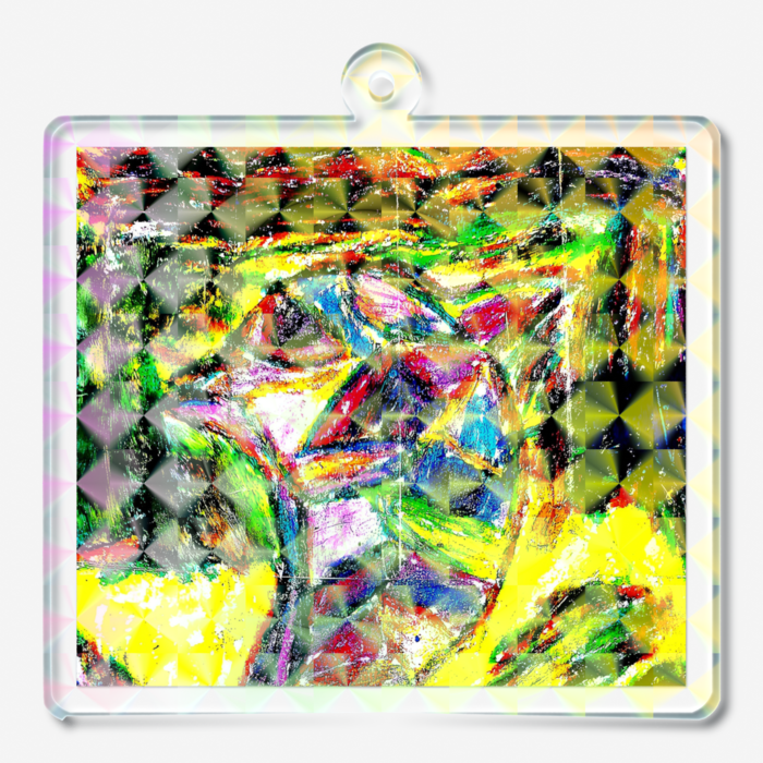 ホログラムアクリルキーホルダー - 50 × 50mm