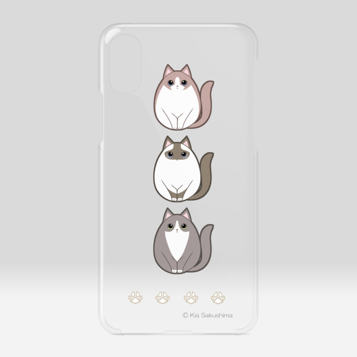 モフころねこクリアiPhoneケース - iPhone X / XS