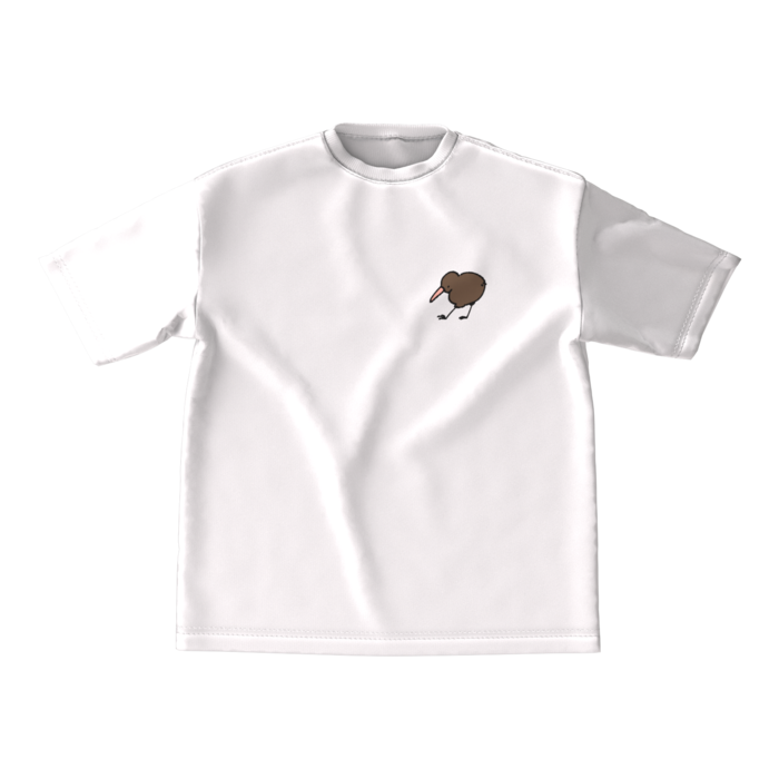 キウイビッグシルエットTシャツ - M - ホワイト