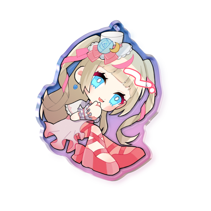 オーロラアクリルキーホルダー - 70 × 70mm