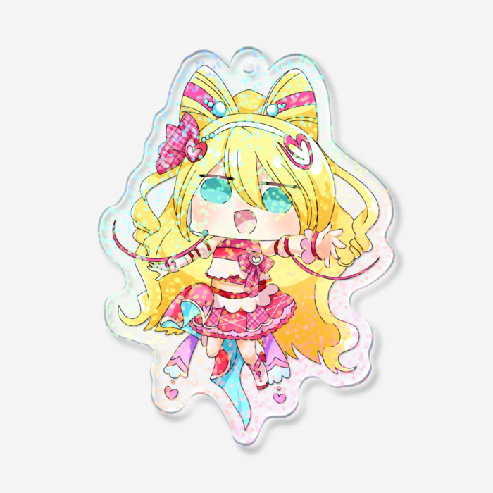 ホログラムアクリルキーホルダー - 70 × 70mm