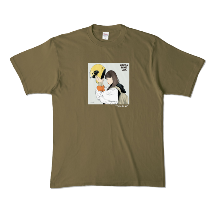 カラーTシャツ - XL - オリーブ (濃色)