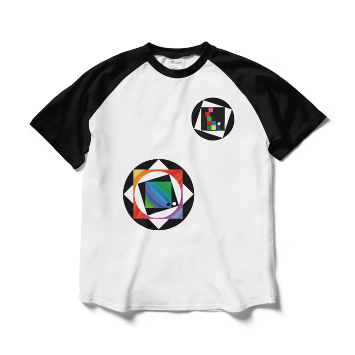 ラグランTシャツ - L - ホワイト×ブラック