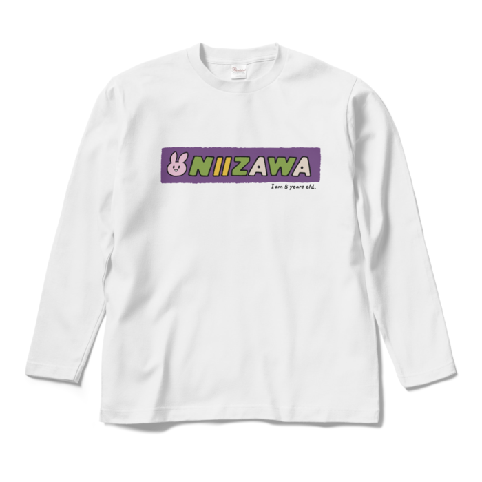 ロングスリーブTシャツ - M - ホワイト(パープルロゴ)