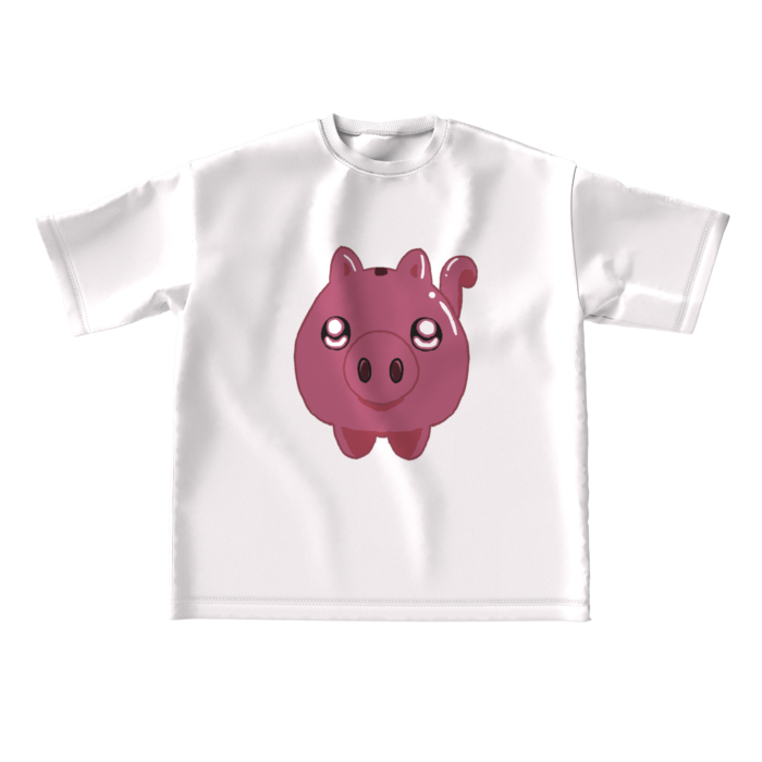 ビッグシルエットTシャツ白 - L - 両面