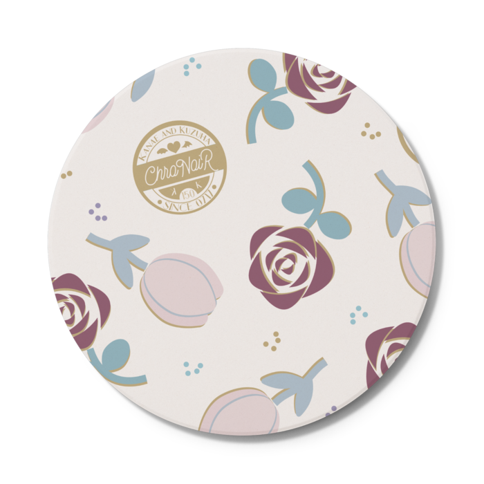 コースター 円形（白）