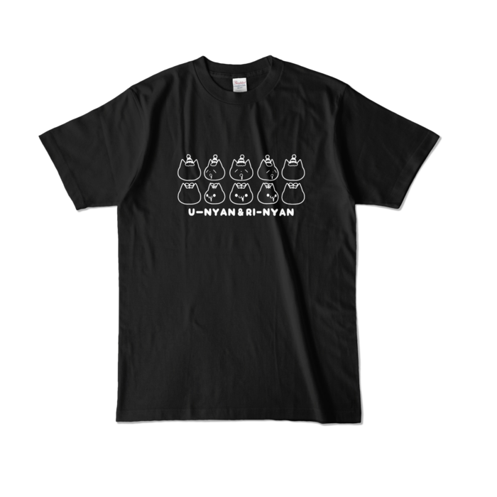 カラーTシャツ(濃色) - L - 正面 - ブラック