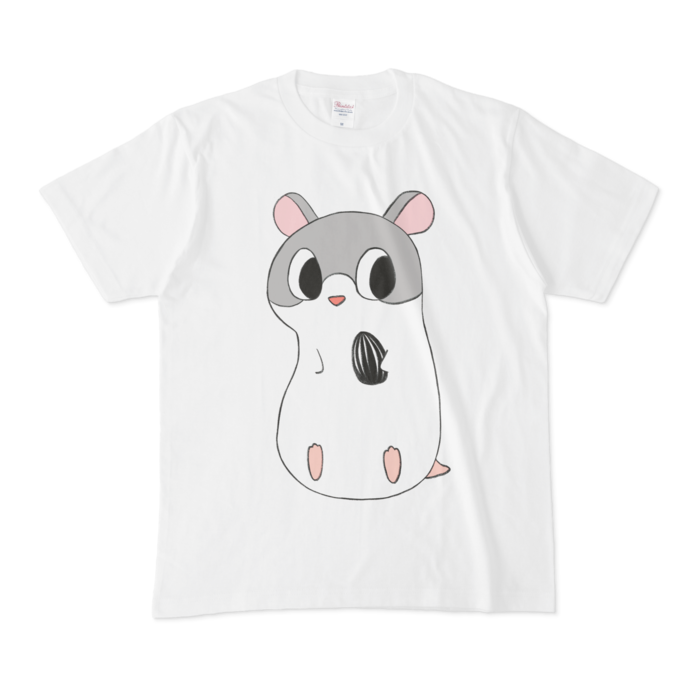 ハムスッター(グレー)のTシャツ - M - 白