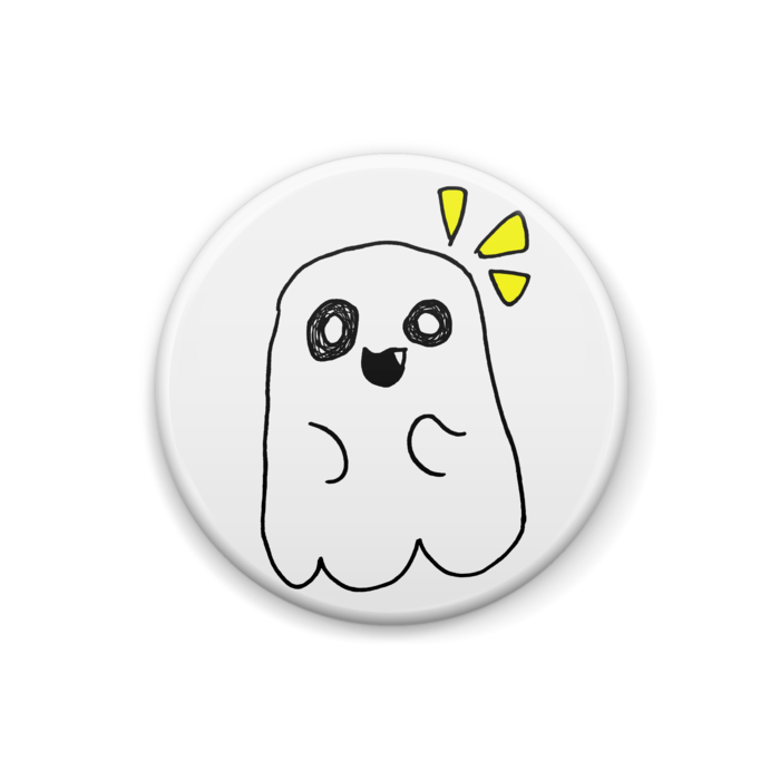 びっくりおばけ缶バッジ25mm