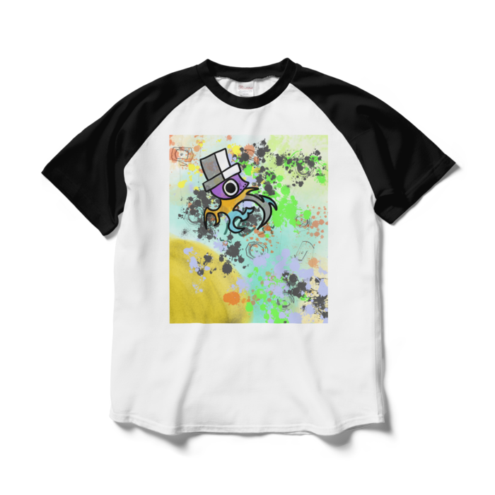 ラグランTシャツ - L - ホワイト×ブラック