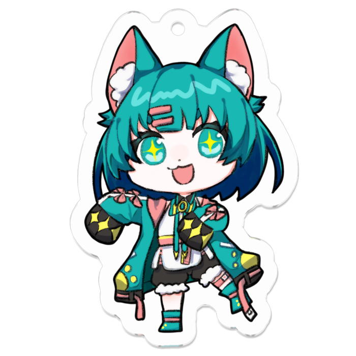 アクリルキーホルダー（コーティング） - 50 x 50 (mm)