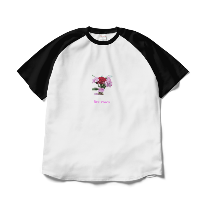 ラグランTシャツ - XL - ホワイト×ブラック