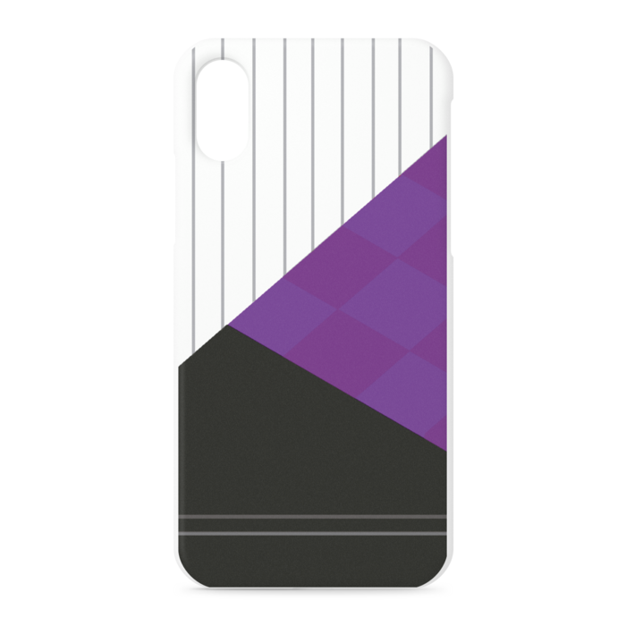 紫 - iPhone XS / X - 正面印刷のみ