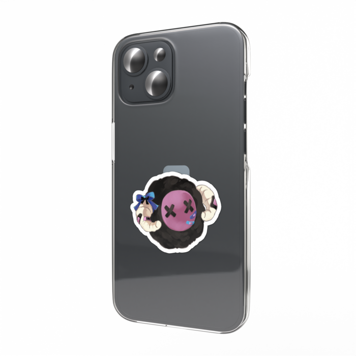 スマホステッカーピンク黒