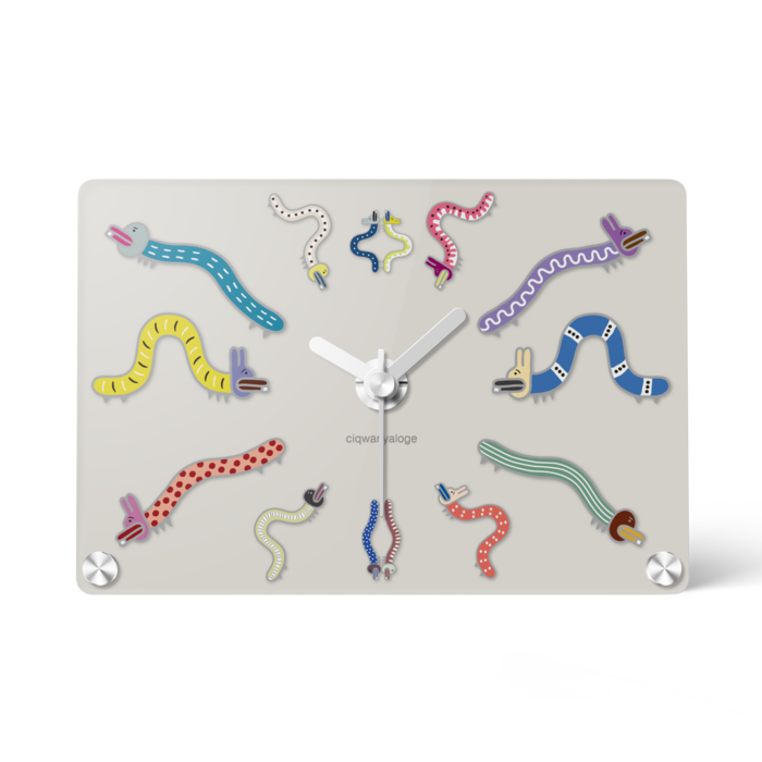 （ニュートラルグレー）しょぼりん蟲時計　アクリル時計 - 148x100mm(3)