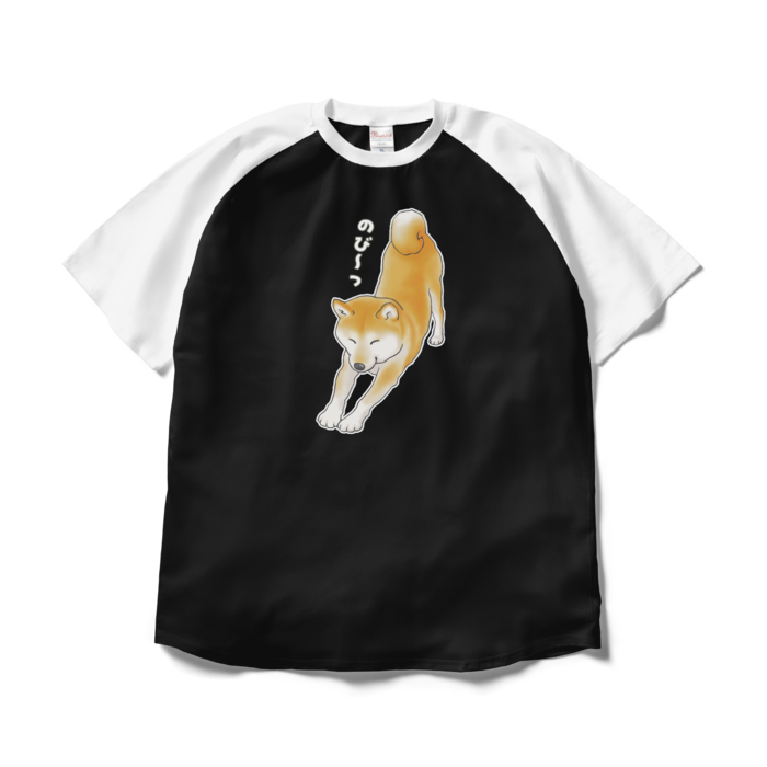 ラグランTシャツ - XL - ブラック×ホワイト / Size XL, Black & White