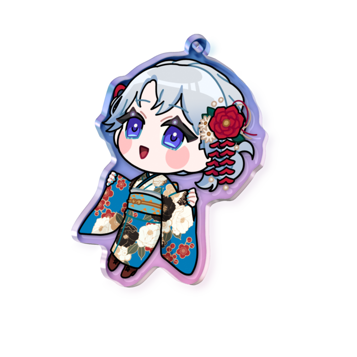 オーロラアクリルキーホルダー - 70 × 70mm