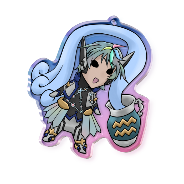 オーロラアクリルキーホルダー - 70 × 70mm