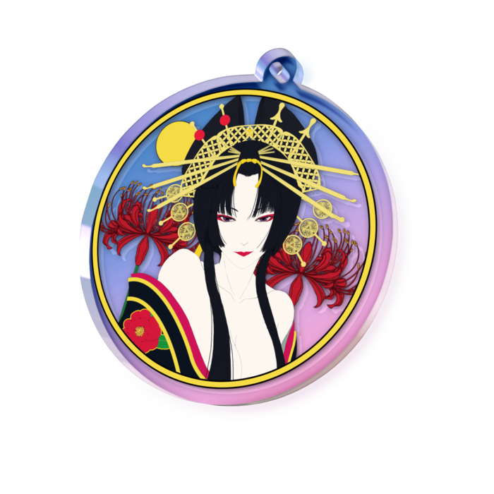 オーロラアクリルキーホルダー - 50 × 50mm