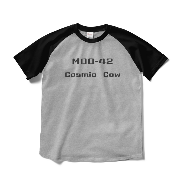 ラグランTシャツ - M - 杢グレー×ブラック(2)