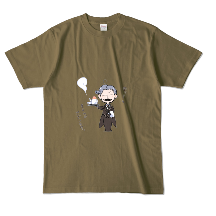 カラーTシャツ - L - オリーブ (濃色)