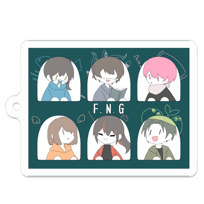 アクリルキーホルダー - 50 x 50 (mm)