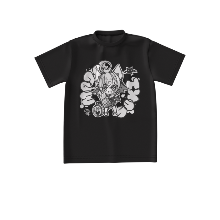 ビッグシルエットTシャツ - S - 正面(ホワイトインクジェット)