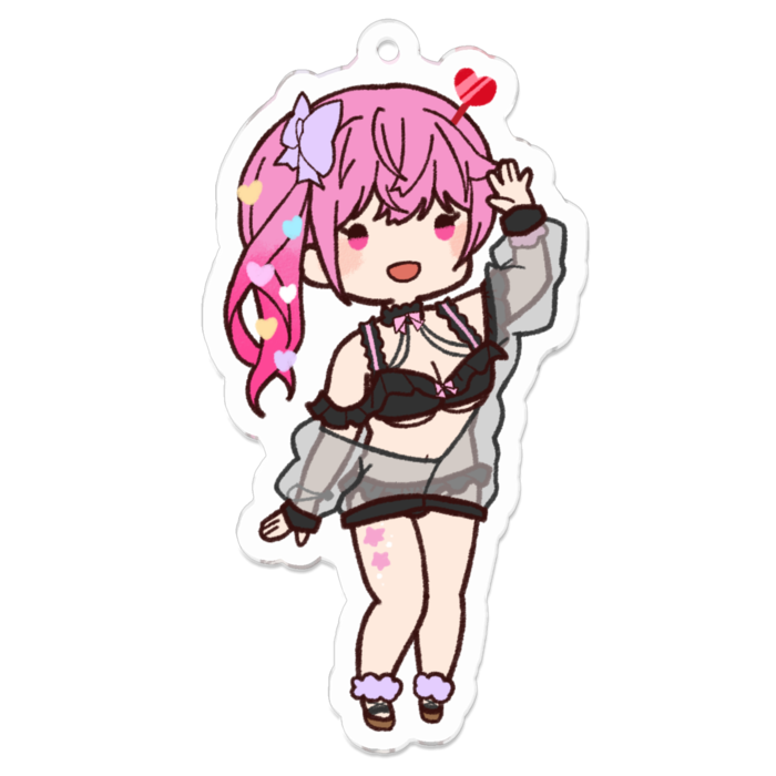 アクリルキーホルダーMサイズ 70 x 70 (mm)